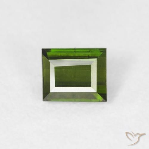 0.46ct Naturale Verde foresta Tormalina, Taglio a baguette, VS