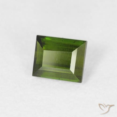Tormalina Verde foresta naturale da 0.46 ct, Taglio a baguette, VS