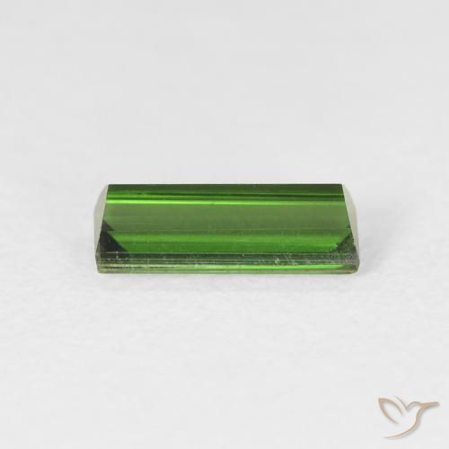 Tormalina Verde terroso naturale da 0.86 ct, Taglio a baguette, VS