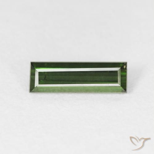 0.78ct Naturale Verde foresta Tormalina, Taglio a baguette, VS