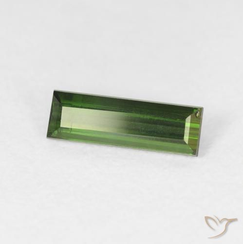 Tormalina Verde foresta naturale da 0.78 ct, Taglio a baguette, VS