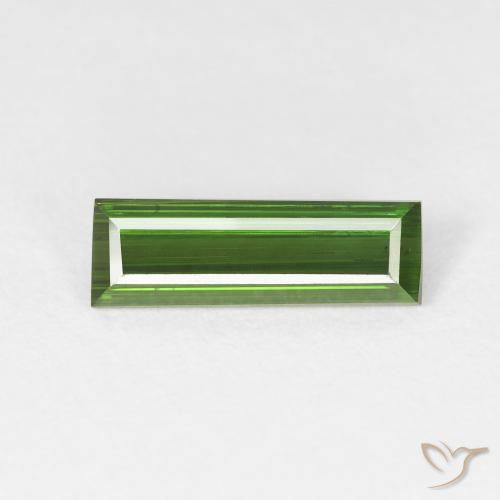 Tormalina Verde foresta naturale da 1.27 ct, Taglio a baguette, VS