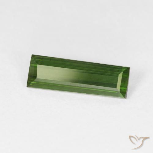 Tormalina Verde foresta naturale da 1.27 ct, Taglio a baguette, VS