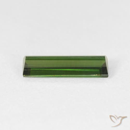 Tormalina Verde foresta naturale da 1.27 ct, Taglio a baguette, VS