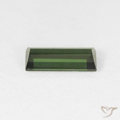 Tormalina Verde foresta naturale da 0.90 ct, Taglio a baguette, VS