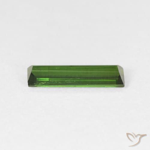 Tormalina Verde scuro naturale da 0.92 ct, Taglio a baguette, VS
