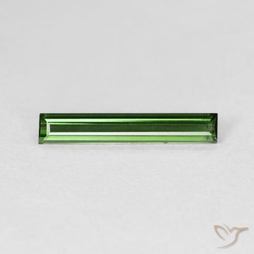 0.83ct Naturale Verde terroso Tormalina, Taglio a baguette, VVS-VS