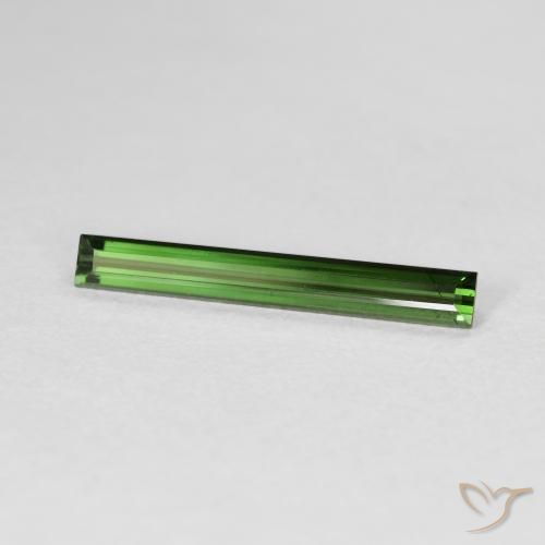 1.14ct Naturale Verde terroso Tormalina, Taglio a baguette, VVS-VS