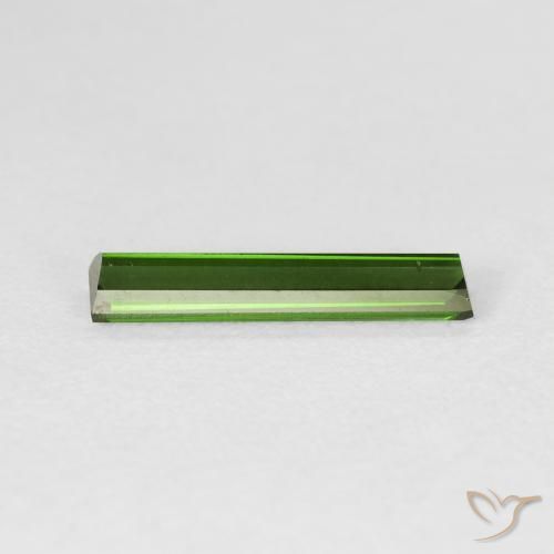 Tormalina Verde terroso naturale da 1.18 ct, Taglio a baguette, VVS-VS