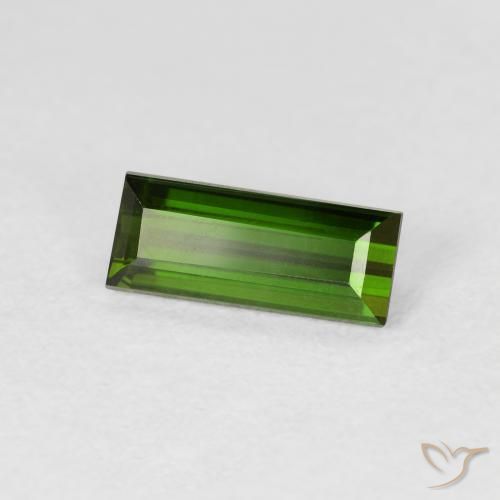 Tormalina Verde foresta naturale da 1.21 ct, Taglio a baguette, VS
