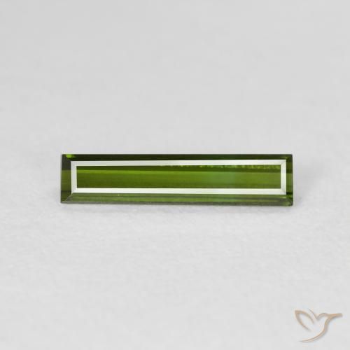 0.69ct Naturale Verde medio Tormalina, Taglio a baguette, VVS-VS