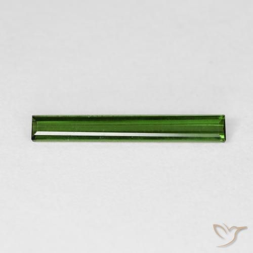 0.81ct Naturale Verde scuro Tormalina, Taglio a baguette, VVS-VS