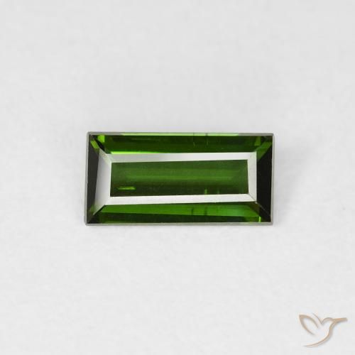 0.58ct Naturale Verde foresta Tormalina, Taglio a baguette, VVS-VS