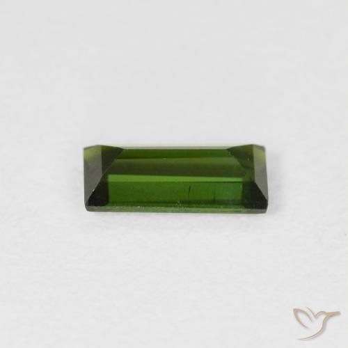 Tormalina Verde foresta naturale da 0.58 ct, Taglio a baguette, VVS-VS