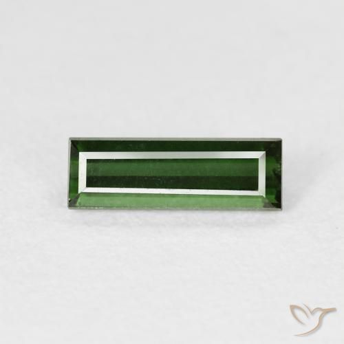 0.79ct Naturale Verde scuro Tormalina, Taglio a baguette, VVS-VS