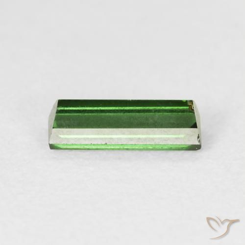 Tormalina Verde scuro naturale da 0.79 ct, Taglio a baguette, VVS-VS