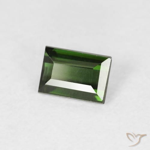 Tormalina Verde foresta naturale da 0.59 ct, Taglio a baguette, VVS