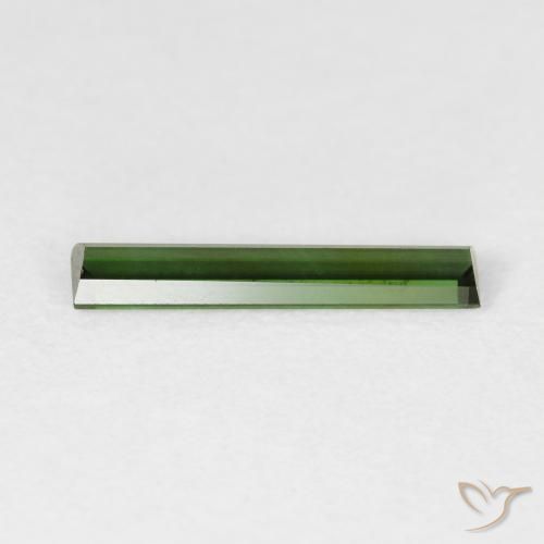 Tormalina Verde foresta naturale da 0.83 ct, Taglio a baguette, VVS