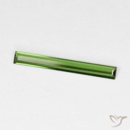 Tormalina Verde terroso naturale da 0.50 ct, Taglio a baguette, VVS