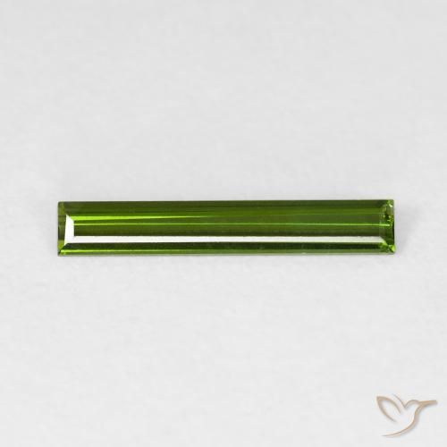 0.55ct Naturale Verde foresta Tormalina, Taglio a baguette, VVS