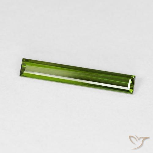 Tormalina Verde foresta naturale da 0.55 ct, Taglio a baguette, VVS