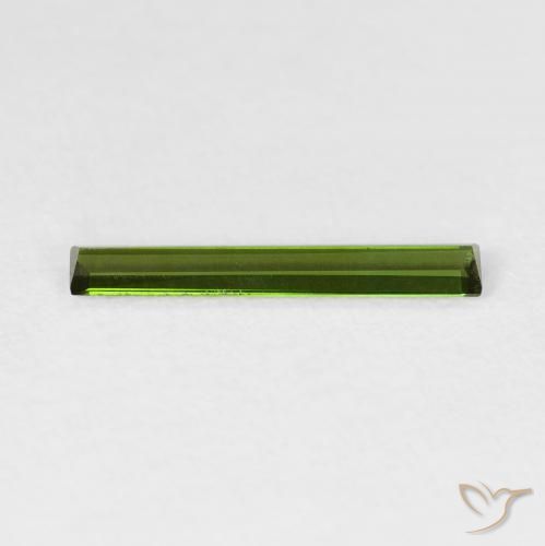 Tormalina Verde foresta naturale da 0.55 ct, Taglio a baguette, VVS