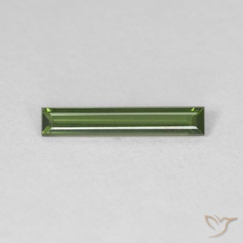 0.46ct Naturale Verde foresta Tormalina, Taglio a baguette, VVS