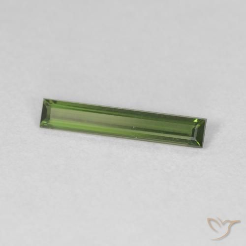 Tormalina Verde foresta naturale da 0.46 ct, Taglio a baguette, VVS
