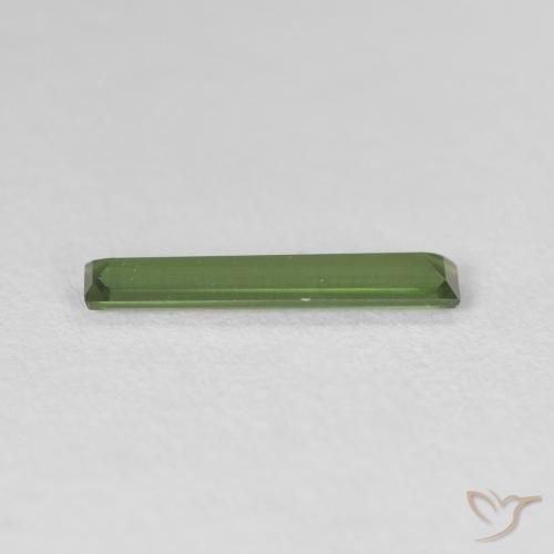 Tormalina Verde foresta naturale da 0.46 ct, Taglio a baguette, VVS