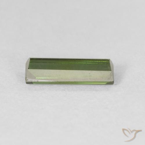 Tormalina Verde scuro naturale da 0.72 ct, Taglio a baguette, VVS