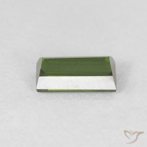 Tormalina Verde scuro naturale da 0.47 ct, Taglio a baguette, VVS
