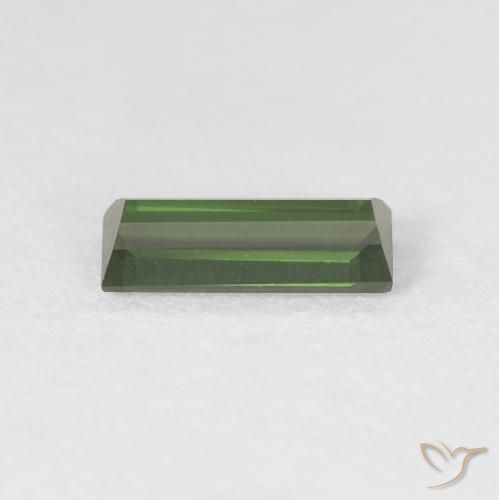Tormalina Verde medio naturale da 0.76 ct, Taglio a baguette, VVS