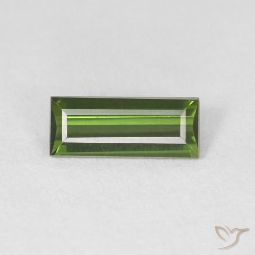 0.60ct Naturale Verde medio Tormalina, Taglio a baguette, VVS