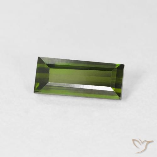 Tormalina Verde foresta naturale da 0.95 ct, Taglio a baguette, VVS