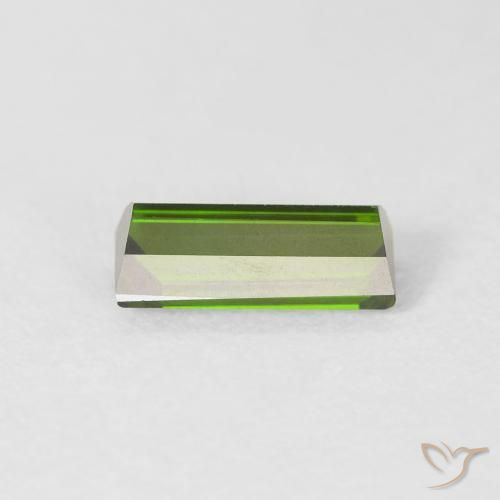 Tormalina Verde foresta naturale da 0.95 ct, Taglio a baguette, VVS