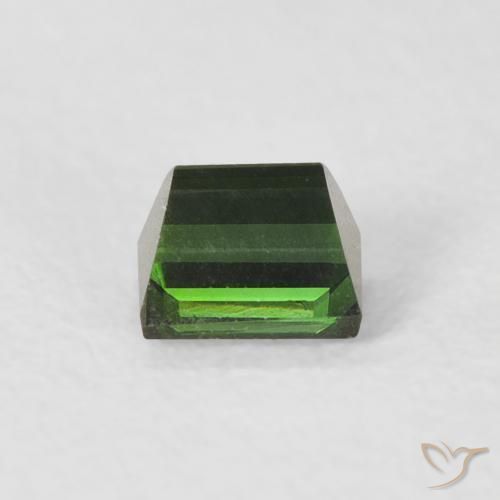 Tormalina Verde scuro naturale da 0.35 ct, Taglio a baguette, VVS