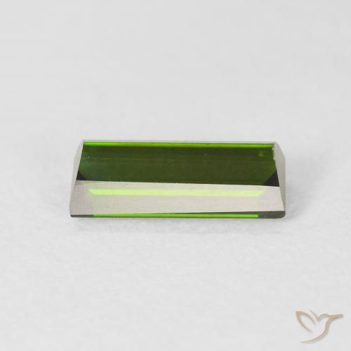 Tormalina Verde foresta naturale da 1.24 ct, Taglio a baguette, VVS