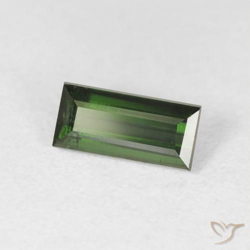 Tormalina Verde foresta naturale da 1.01 ct, Taglio a baguette, VS