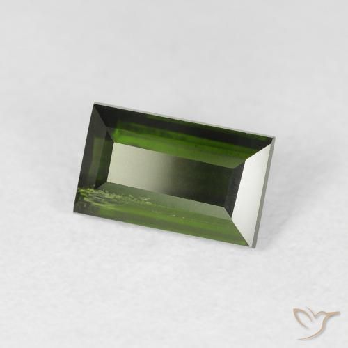 Tormalina Verde foresta naturale da 1.71 ct, Taglio a baguette, VS