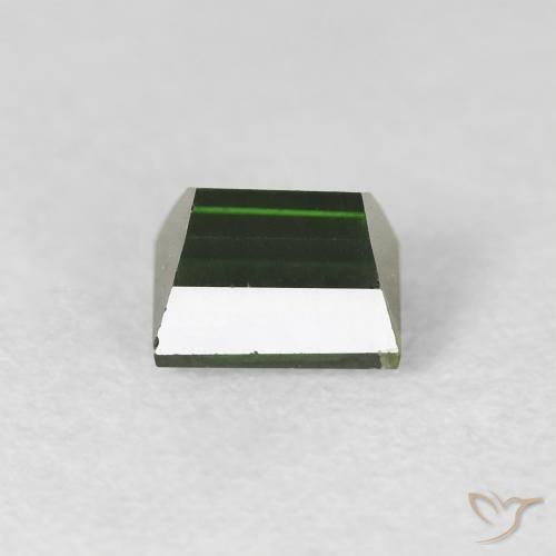 Tormalina Verde scuro naturale da 0.88 ct, Taglio a baguette, VS
