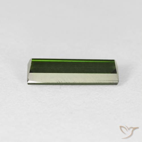 Tormalina Verde scuro naturale da 1.70 ct, Taglio a baguette, VS