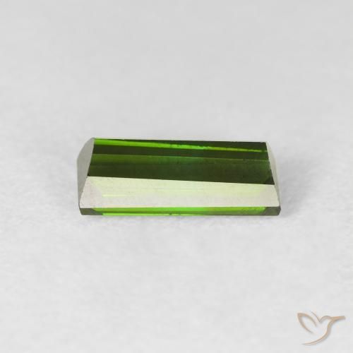 Tormalina Verde scuro naturale da 1.01 ct, Taglio a baguette, VS