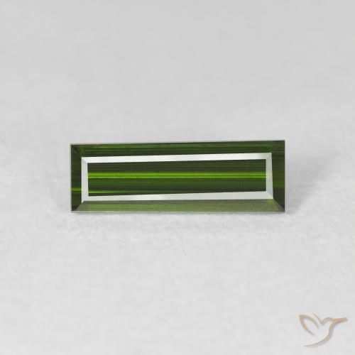 1.07ct Naturale Verde scuro Tormalina, Taglio a baguette, VS