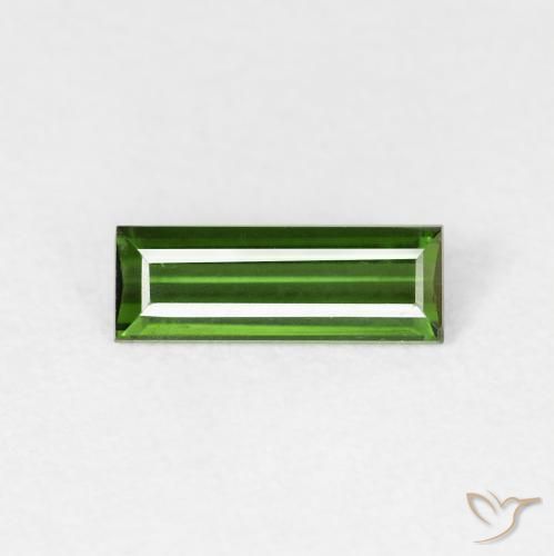 0.53ct Naturale Verde scuro Tormalina, Taglio a baguette, VVS-VS