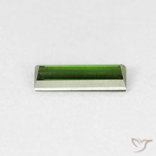 Tormalina Verde scuro naturale da 0.53 ct, Taglio a baguette, VVS-VS