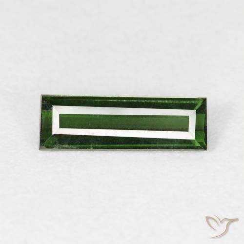 0.77ct Naturale Verde scuro Tormalina, Taglio a baguette, VVS-VS