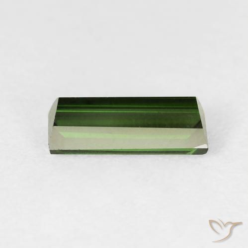 Tormalina Verde foresta naturale da 1.09 ct, Taglio a baguette, VVS