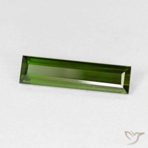 Tormalina Verde foresta naturale da 1.59 ct, Taglio a baguette, VVS