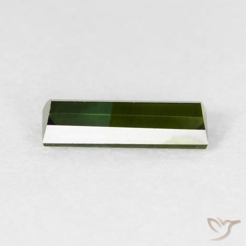 Tormalina Verde foresta naturale da 0.95 ct, Taglio a baguette, VVS