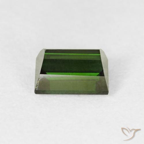 Tormalina Verde scuro naturale da 1.16 ct, Taglio a baguette, VVS